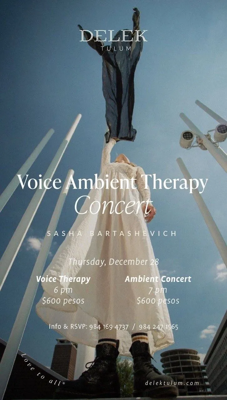 Voice Ambient Therapy Concert poster, Delek Tulum