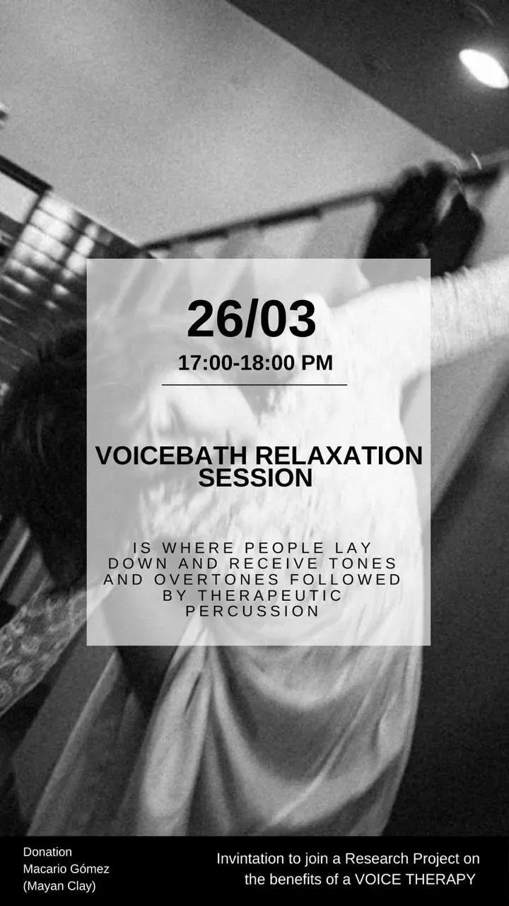 Voicebath relaxation session poster